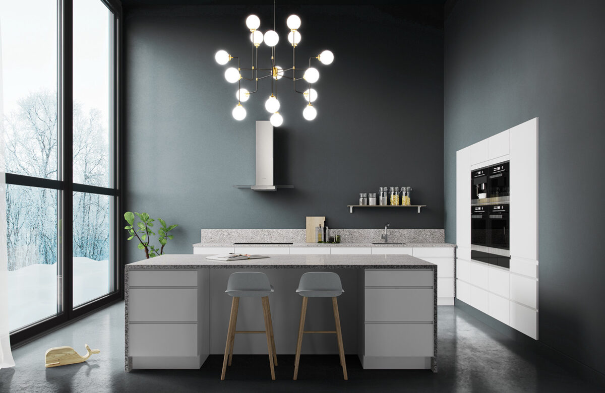 Skaret Hvit Med Retusjert Grå